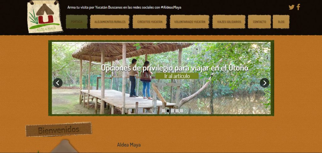 Sitio web de Aldea Maya