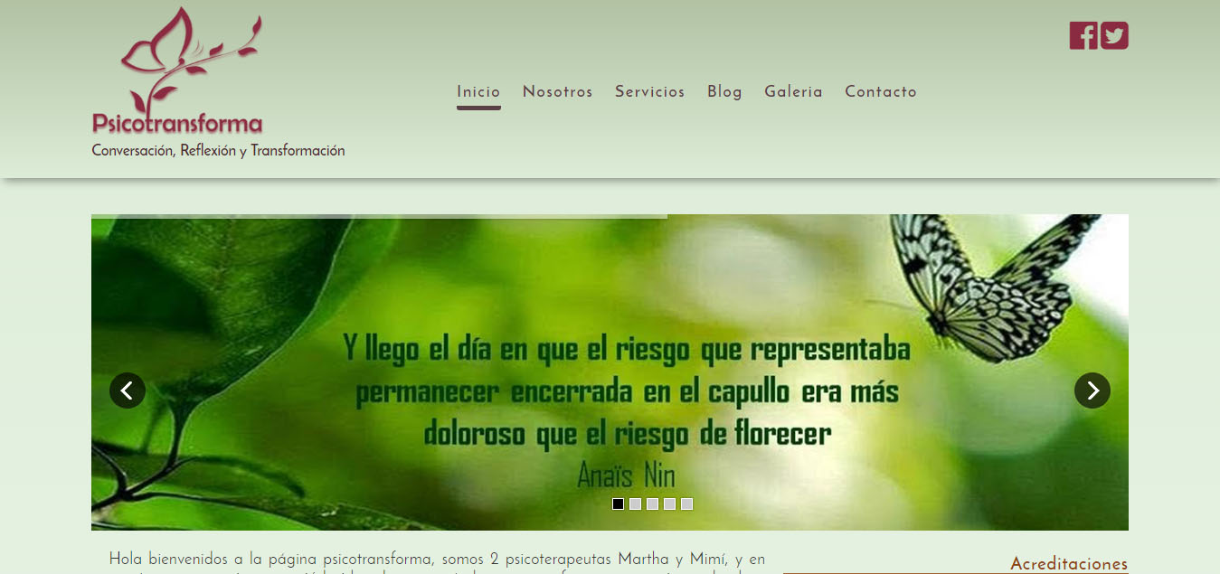 Sitio web de Psicotransforma