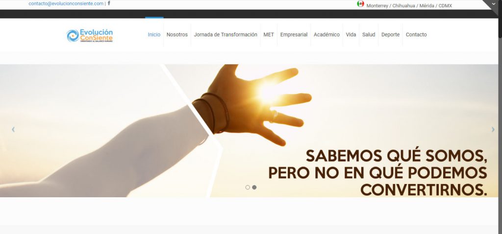 Sitio web de Evolución Consciente