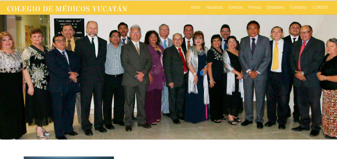 Sitio web de Colegio de Médicos de Yucatán