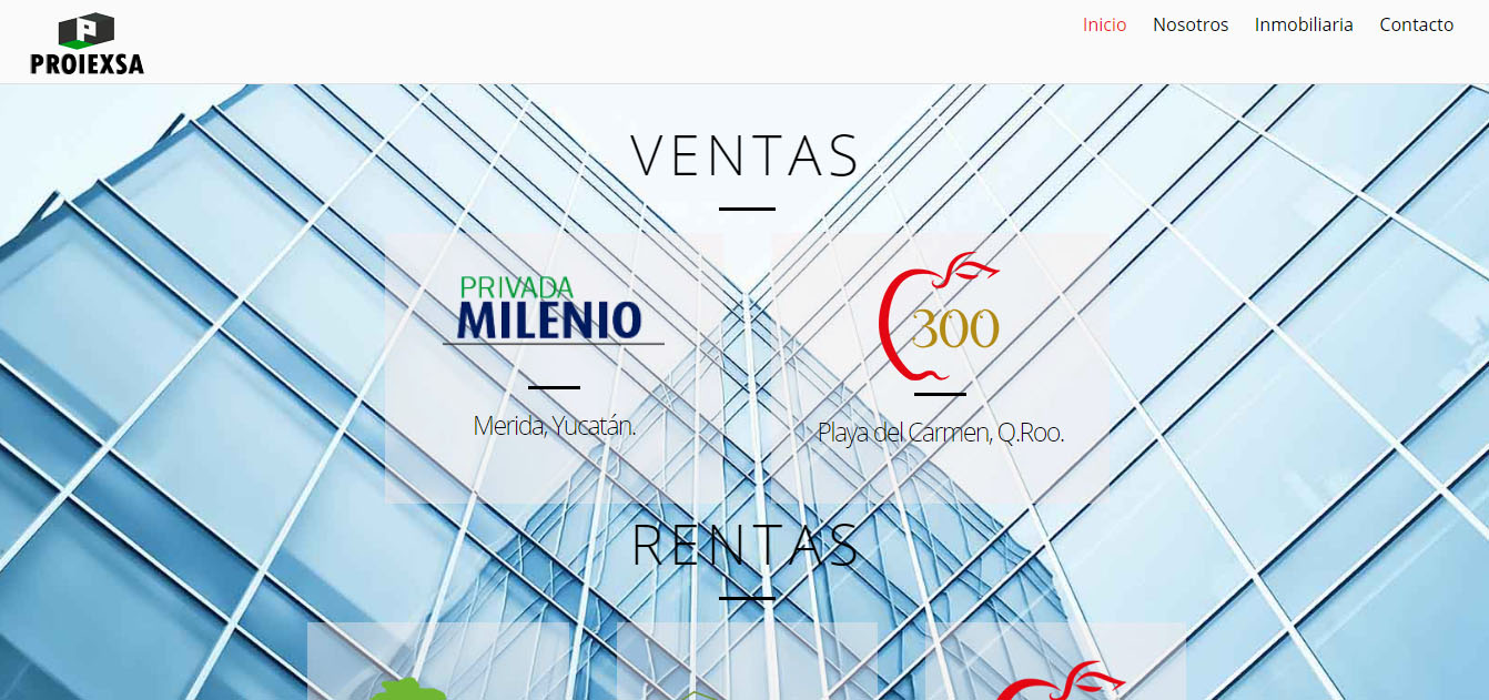 Sitio web de Proiexsa